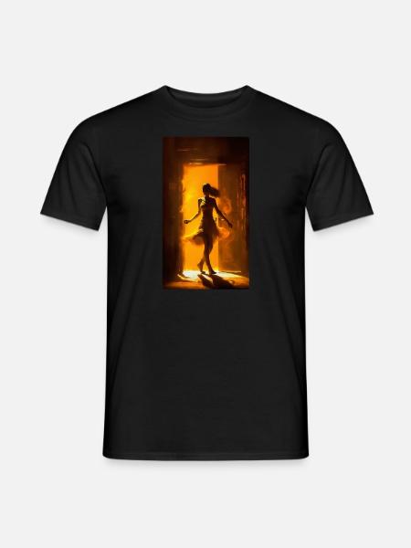 Girl Dancing In Doorway - Men's T-Shirt - black