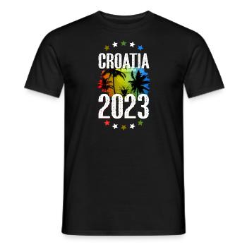 Croatia 2023 - Men's T-Shirt - black - Front - AI Model Male 178 light (178cm)