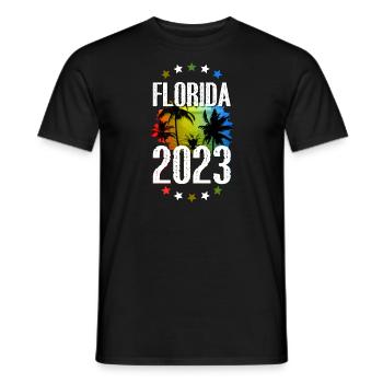 Florida 2023 - Men's T-Shirt - black - Front - AI Model Male 178 light (178cm)