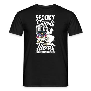 Spooky Sweets Diabetic Treats Halloween Edition - Männer T-Shirt - Schwarz - Vorne - AI Model Male 178 light (178cm)