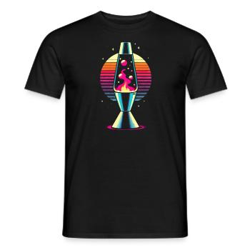 Retro Lava Lamp - Men's T-Shirt - black - Front - AI Model Male 178 light (178cm)