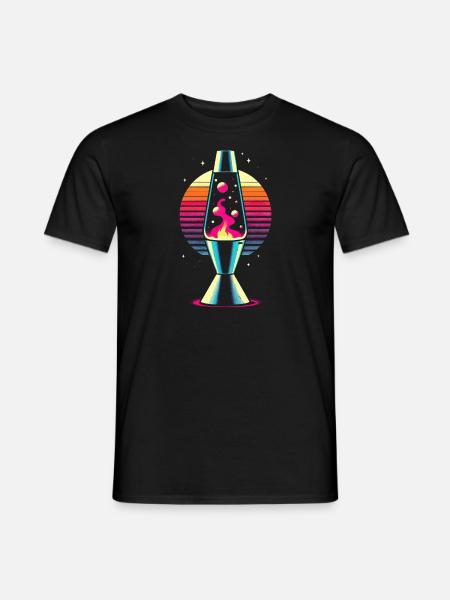 Retro Lavalampe - Männer T-Shirt - Schwarz
