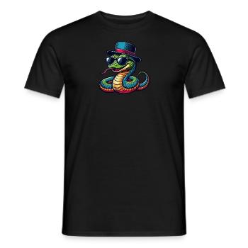 Serpent cool - T-shirt homme - noir - Devant - AI Model Male 178 light (178cm)