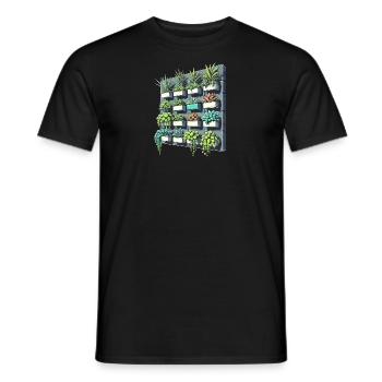 Jardin vertical - T-shirt homme - noir - Devant - AI Model Male 178 light (178cm)