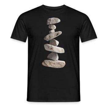 Pierres - T-shirt homme - noir - Devant - AI Model Male 178 light (178cm)