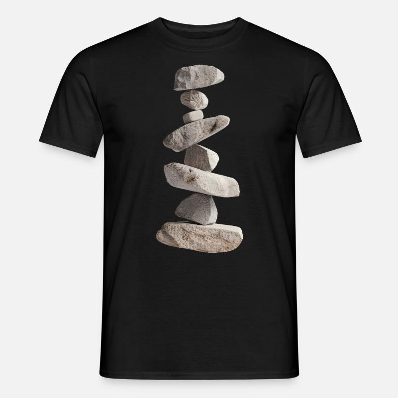 Steine - Männer T-Shirt - Schwarz