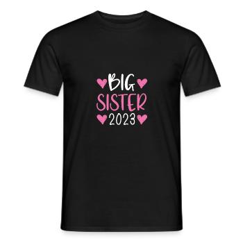 Big Sister 2023 Big Sis 23 - Men's T-Shirt - black - Front - AI Model Male 178 light (178cm)