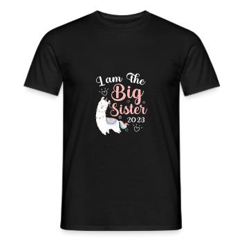 Ich Bin Große Schwester 2023 Big Sis 23 - Männer T-Shirt - Schwarz - Vorne - AI Model Male 178 light (178cm)