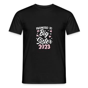 Befördert Zur Großen Schwester 2023 - Männer T-Shirt - Schwarz - Vorne - AI Model Male 178 light (178cm)