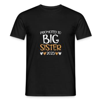 Befördert Zur Großen Schwester 2023 - Männer T-Shirt - Schwarz - Vorne - AI Model Male 178 light (178cm)