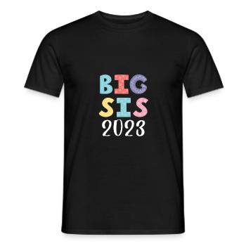 Große Schwester 2023 Big Sis 23 - Männer T-Shirt - Schwarz - Vorne - AI Model Male 178 light (178cm)