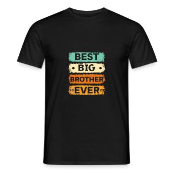 Best Big Bro Ever 2023 - Men's T-Shirt - black - Front - AI Model Male 178 light (178cm)