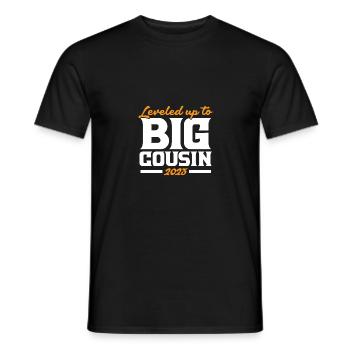 Leveled Up To Big Cousine 2023 - Men's T-Shirt - black - Front - AI Model Male 178 light (178cm)