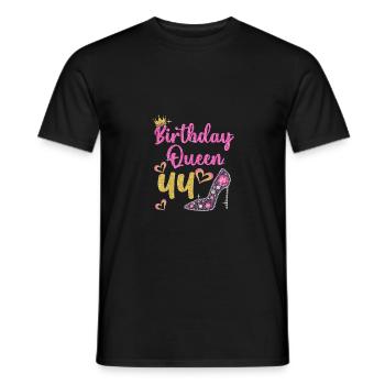 44th Birthday Queen 44 years Forty-four - Men's T-Shirt - black - Front - AI Model Male 178 light (178cm)