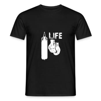 La vie de boxe - T-shirt homme - noir - Devant - AI Model Male 178 light (178cm)