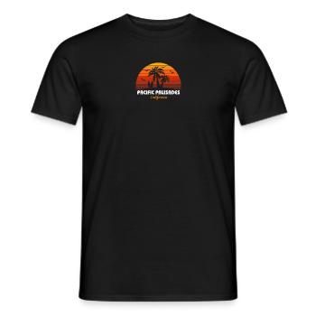 Retro Pacific Palisades California Sunset Cool - T-shirt homme - noir - Devant - AI Model Male 178 light (178cm)