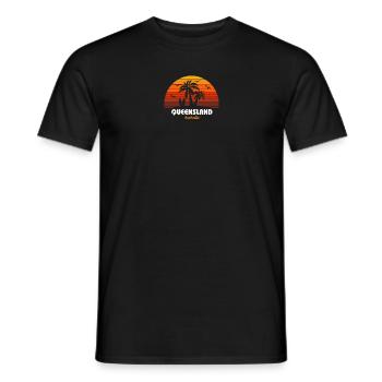 Retro Queensland Australie Sunset Cool Vintage - T-shirt homme - noir - Devant - AI Model Male 178 light (178cm)