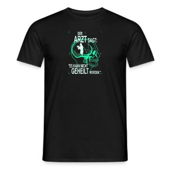 Der Arzt sagt... Hornussen - Männer T-Shirt - Schwarz - Vorne - AI Model Male 178 light (178cm)