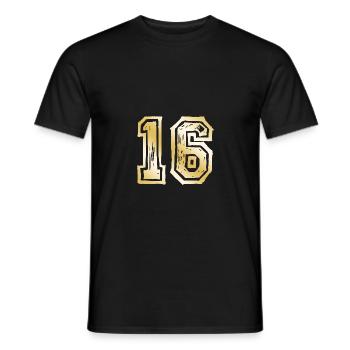 16 Nombre d’or - T-shirt homme - noir - Devant - AI Model Male 178 light (178cm)