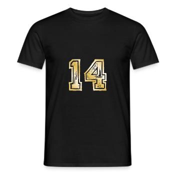 14 Nombre d’or - T-shirt homme - noir - Devant - AI Model Male 178 light (178cm)