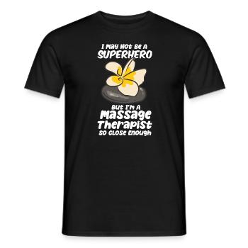 Ich bin zwar kein Superheld, aber ich bin ein Mass - Männer T-Shirt - Schwarz - Vorne - AI Model Male 178 light (178cm)