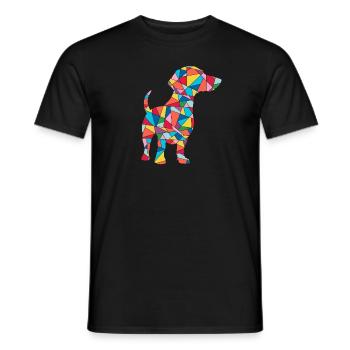 Dackel Mama Dachshund Kinder Frauen Mädchen Teckel - Männer T-Shirt - Schwarz - Vorne - AI Model Male 178 light (178cm)