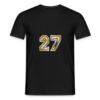 27 Nombre d’or - T-shirt homme - noir - Devant - AI Model Male 178 light (178cm)
