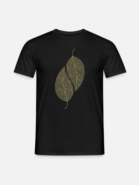 Blätter Dekorativ - Männer T-Shirt - Schwarz