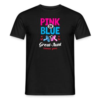 Pink or Blue Great-Aunt Loves You Gender Reveal - Männer T-Shirt - Schwarz - Vorne - AI Model Male 178 light (178cm)