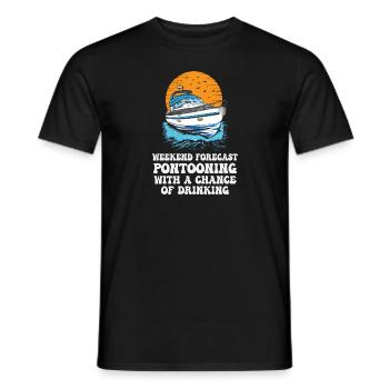 Weekend Forecast Pontooning With A Chance Of - Männer T-Shirt - Schwarz - Vorne - AI Model Male 178 light (178cm)