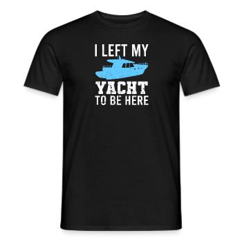 Yacht Segelschiff Vintage Sailing Sprüche - Männer T-Shirt - Schwarz - Vorne - AI Model Male 178 light (178cm)