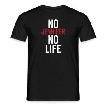 No Jennifer No Life - Men's T-Shirt - black - Front - AI Model Male 178 light (178cm)