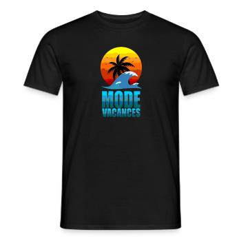 Mode Vacances - T-shirt homme - noir - Devant - AI Model Male 178 light (178cm)