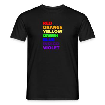 Rainbow colours - Men's T-Shirt - black - Front - AI Model Male 178 light (178cm)