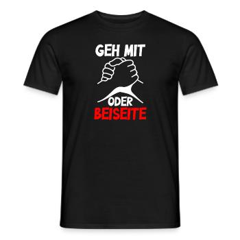 Geh mit oder beiseite - Design - Männer T-Shirt - Schwarz - Vorne - AI Model Male 178 light (178cm)