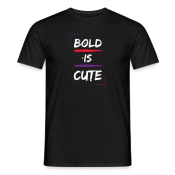 Bold is cute - Männer T-Shirt - Schwarz - Vorne - AI Model Male 178 light (178cm)