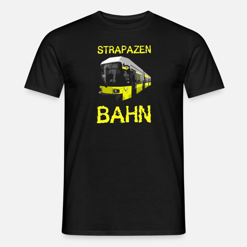 Strapazenbahn Berlin - Männer T-Shirt - Schwarz