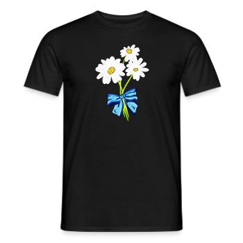 Marguerites - T-shirt homme - noir - Devant - AI Model Male 178 light (178cm)