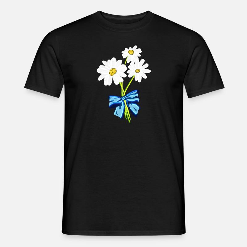 Gänseblümchen - Männer T-Shirt - Schwarz