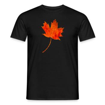 Maple leaf - Men's T-Shirt - black - Front - AI Model Male 178 light (178cm)