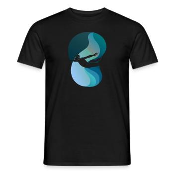 Swimming Diving Goggles Apnea - Men's T-Shirt - black - Front - AI Model Male 178 light (178cm)