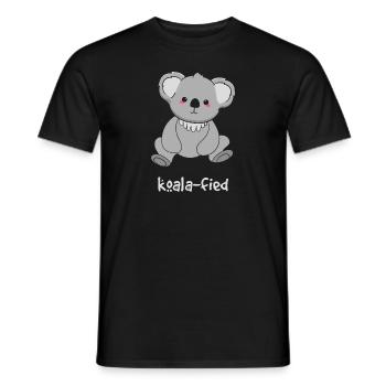 Koala-fied Koala Funny Animal Puns - Men's T-Shirt - black - Front - AI Model Male 178 light (178cm)
