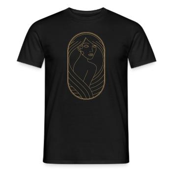 Beauty Artdeco Digital Art Prints - Sammlerstücke - Männer T-Shirt - Schwarz - Vorne - AI Model Male 178 light (178cm)