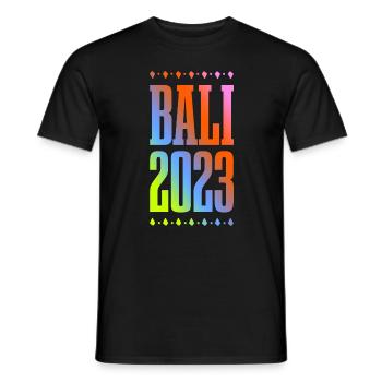 Bali 2023 - T-shirt homme - noir - Devant - AI Model Male 178 light (178cm)