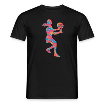 Padel Player Padel Tennis Padel Femmes - T-shirt homme - noir - Devant - AI Model Male 178 light (178cm)