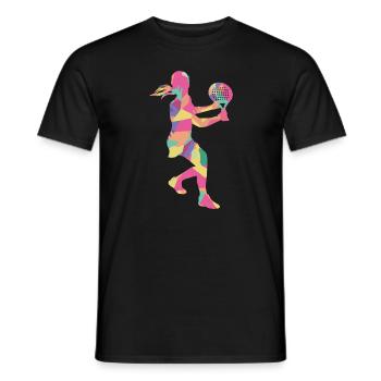 Padel Filles Padel Joueur Padel Tennis Femmes - T-shirt homme - noir - Devant - AI Model Male 178 light (178cm)