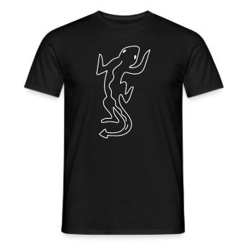 Dessin simple de gecko, de jolis lézards et - T-shirt homme - noir - Devant - AI Model Male 178 light (178cm)
