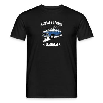 Russian Legend Shiguli Lada 2105 Russia USSR - Men's T-Shirt - black - Front - AI Model Male 178 light (178cm)