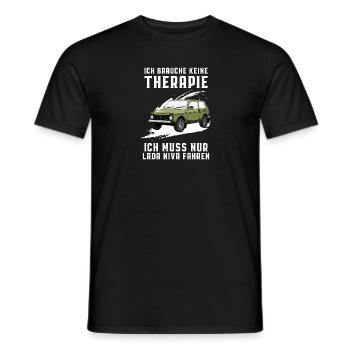 Thérapie Lada Niva 4x4 Tout-Terrain Véhicule Tout-Terrain - T-shirt homme - noir - Devant - AI Model Male 178 light (178cm)