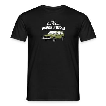 Les moteurs de la vieille école de la Russie Lada Niva - T-shirt homme - noir - Devant - AI Model Male 178 light (178cm)